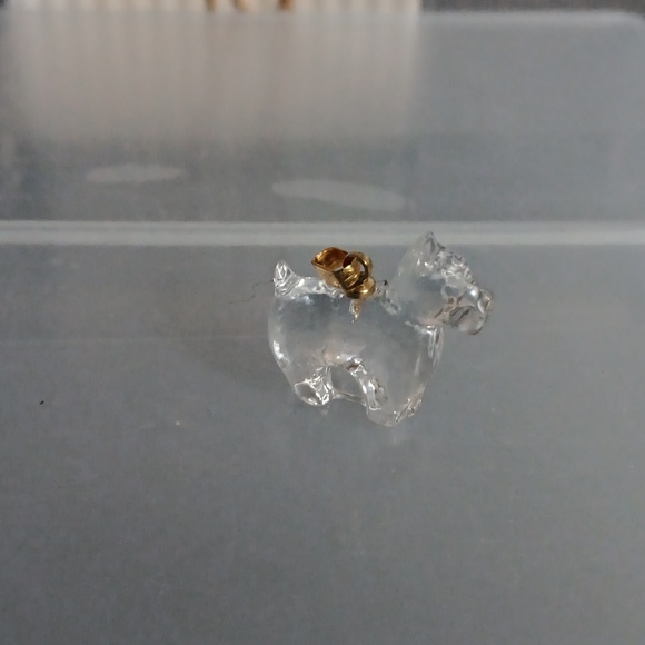 SCOTTISH TERRER clear glass charm - Picture 1 of 7